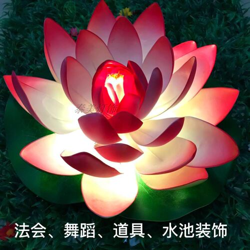莲花灯舞蹈led手捧荷花灯表演
