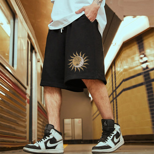 男潮牌运动裤 子篮球裤 加肥加大五分裤 裤 夏 大码 2025休闲宽松短裤