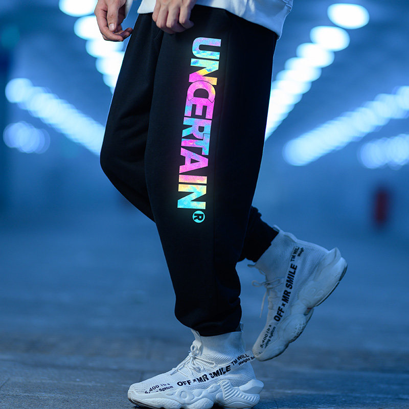 Trend Sports pants Autumn and winter Chaopai Large leisure time trousers Plush Versatile Easy Reflective sweatpantsin the Men's clothing, Casual pants  category - from Buy2taobao.com to provide professional Taobao agent buy service