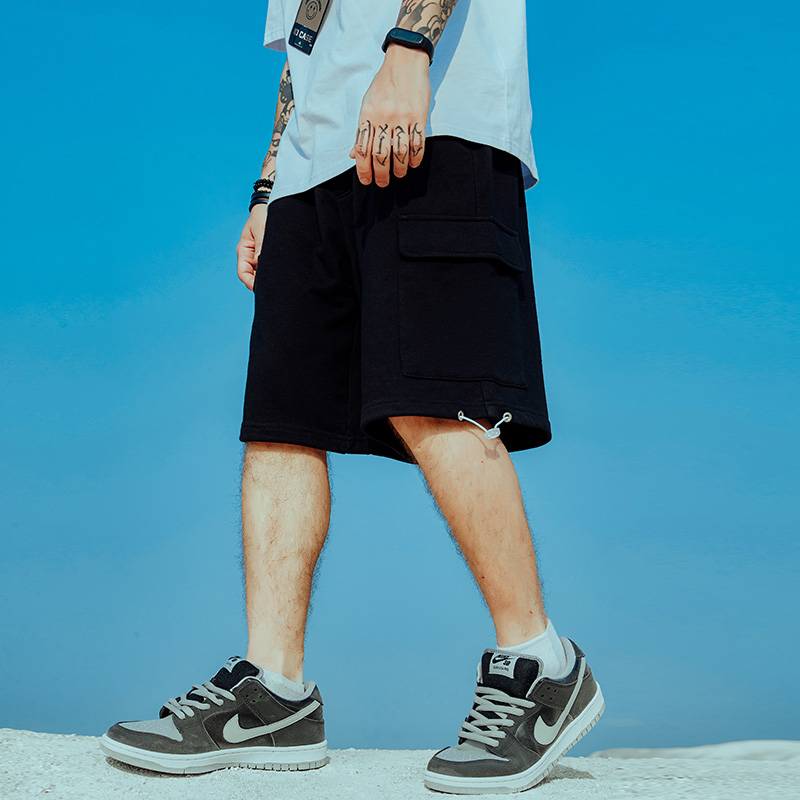 夏季工装嘻哈潮牌潮流口袋纯色