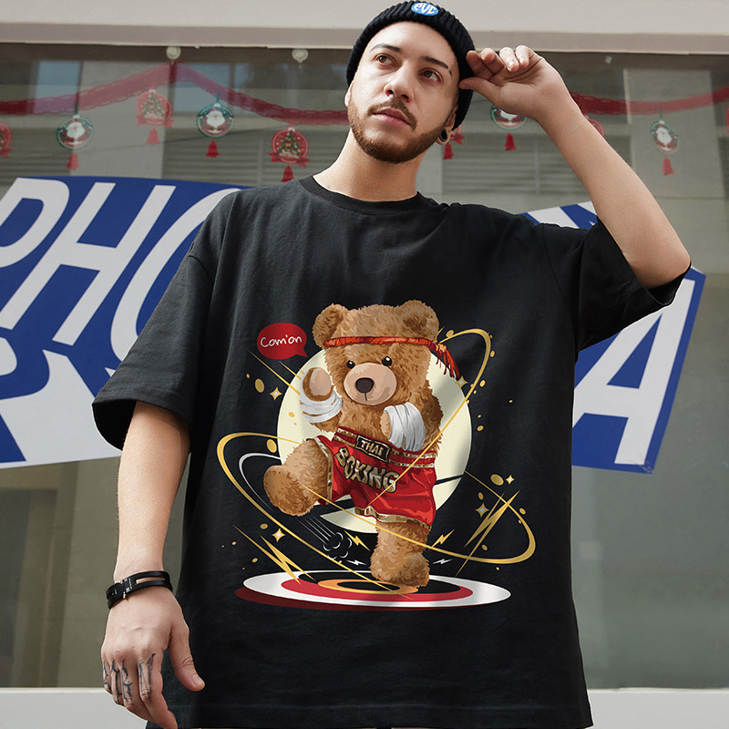 oversize美潮牌短袖t恤情侣装