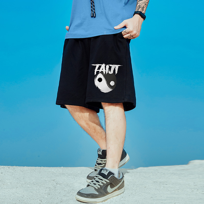 夏季薄款篮球国潮高街加肥加大宽松大码胖子国潮短裤男潮牌五分裤