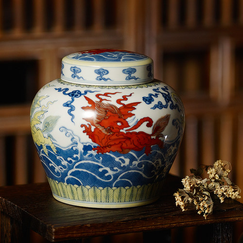 成化斗彩天字罐手绘手作