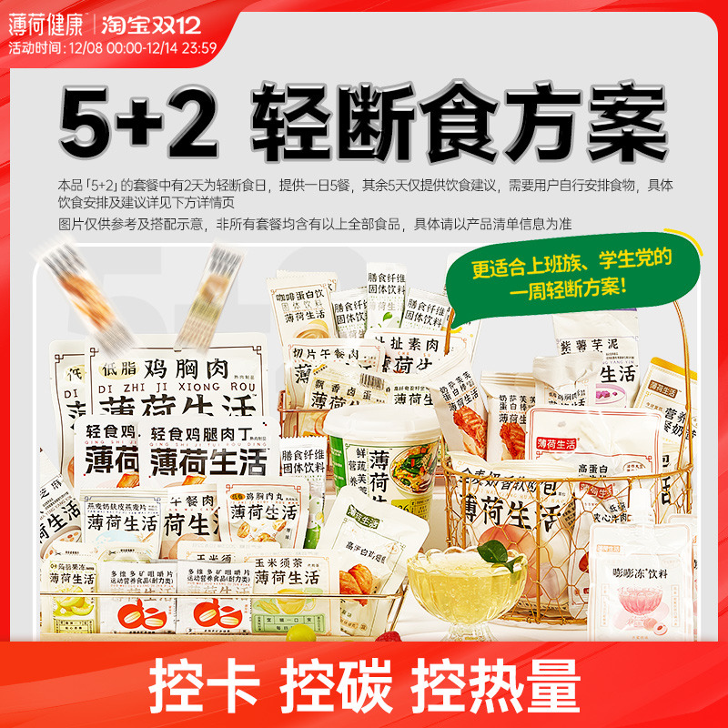 薄荷生活5+2轻断食方案2天餐