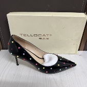 特乐猫女鞋 胎牛皮高跟 清仓促销 春秋细跟单鞋 TKD91C10116专柜断码