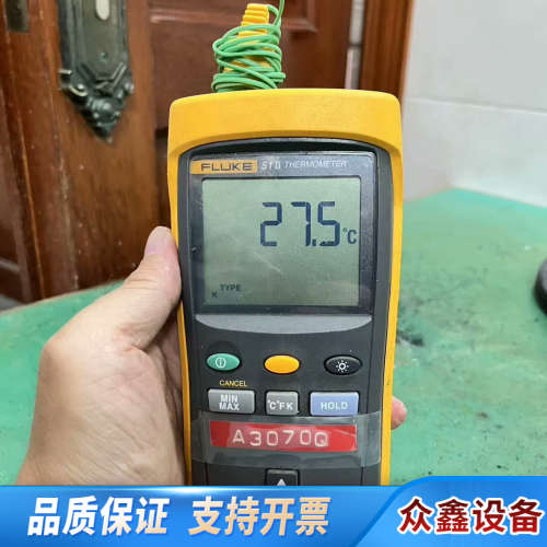 FLUKE福禄克51-II温度仪、图片、通电开机显示