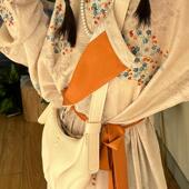 诗野原创汉服 复原蓝色灯笼裤 岁长安 唐制圆领袍印花大放量春秋款