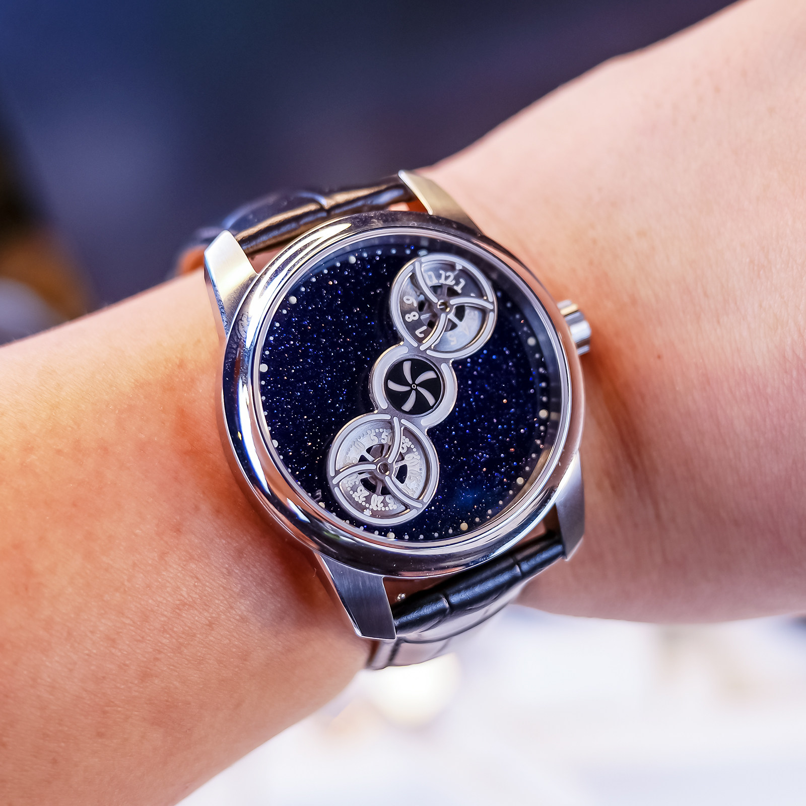 法国oblvlo转子星轮夜光创意全自动机械表男贝伦斯特殊读时