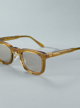 亮金细边框透明茶色太阳镜复古方框显脸小UV400防紫外线