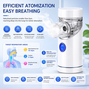 AE03 Portable Mesh Nebulizer Silent CE Inhaler EU