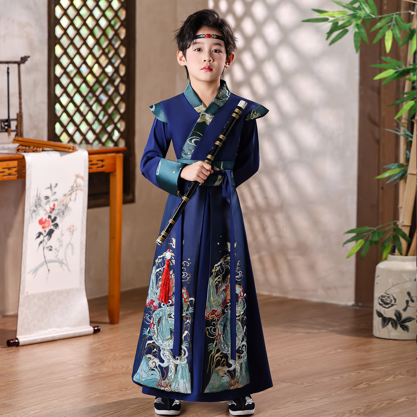 男童汉服武侠风少爷装六一演出