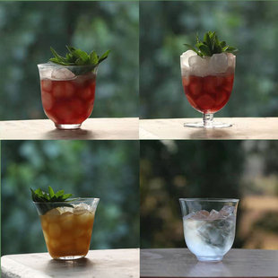 酒吧聚采玻璃中国风鸡尾酒杯功夫茶鸡尾酒杯烈酒杯威士忌杯古典杯