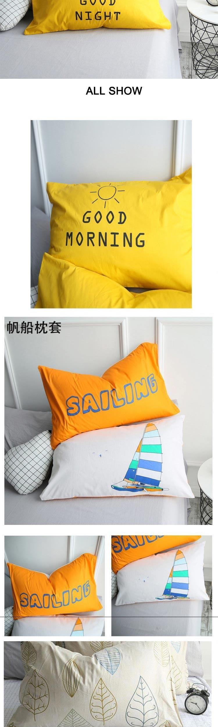 Chồng vuông mùa hè phim hoạt hình màu xám cặp gối đôi đơn màu xanh nhạt vỏ gối Nhật Bản thời trang - Gối trường hợp gối tựa đầu ô tô cao su non
