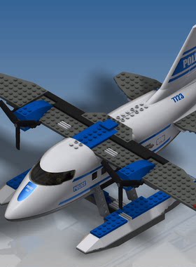 乐高lego 7723水上飞机三维建模图纸 Inventor设计 STEP格式