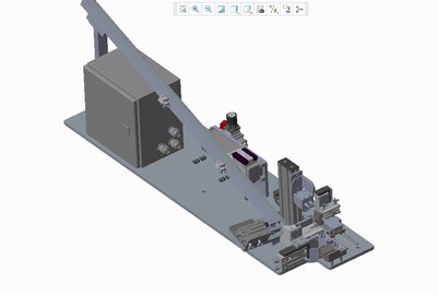 螺母的自动送料机构3D模型图纸 ProE Creo设计