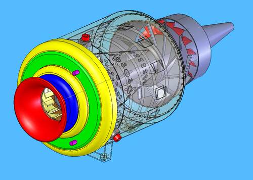 FD3-64涡轮喷气发动机三维建模图纸 Solidworks设计