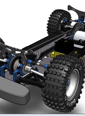 Xray t2009无线遥控车图纸 RC SolidWorks设计 附STEP格式