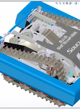 FRC2016双三角履带机器人三维建模图纸 stp格式