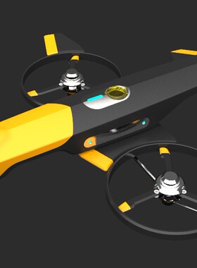 Drone轻型二轴无人机KEYSHOT渲染图纸 BIP格式