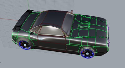 Dodge Classica轿车造型三维建模图纸 rhino设计 3dm格式