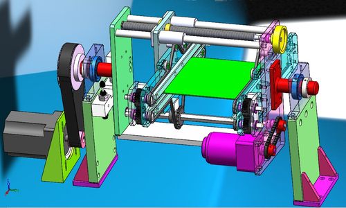 翻转机构图纸PCB板翻板机3D图纸 SOLIDWORKS设计 附STEP