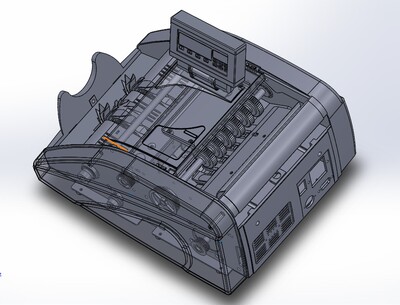 新国标C级点钞机3D模型 Solidworks设计