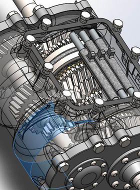 手动变速器(装配体+零部件)3D模型图纸 SolidWorks2014设计