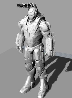 钢铁侠三维建模图纸（RHINO设计） 3dm OBJ格式 iron man