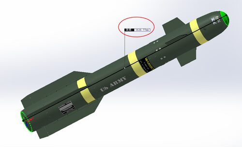 AGM-114 Hellfire 海尔法 空对地导弹模型3D图纸 step格式 地狱火