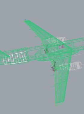 Airbus空客 a-320飞机模型3D图纸 RHINO设计 附3DM STP格式