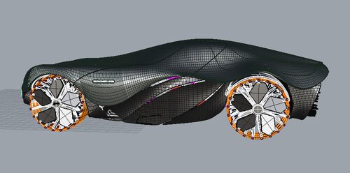 阿斯顿·马丁(AstonMartin)豪华轿车概念模型3D图纸 Rhino设计