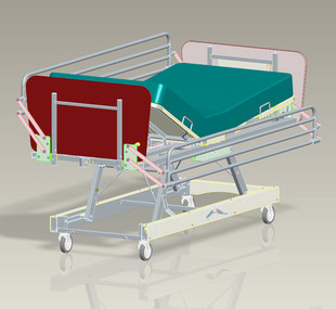 Hospital Bed医用病床三维建模图纸 stp格式