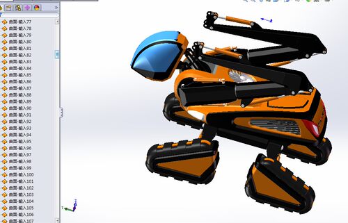四足履带机器人3D图纸 STEP格式 solidWorks设计