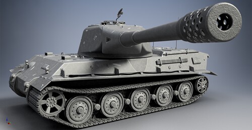 七号狮式超重型坦克Panzerkampfwagen VII三维图纸 inventor设计