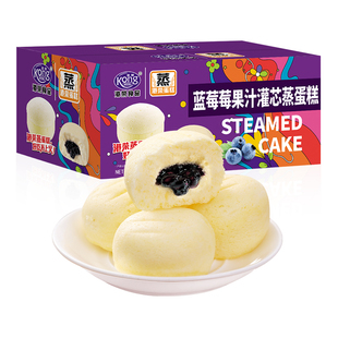 港荣蓝莓果酱灌芯蒸蛋糕480g