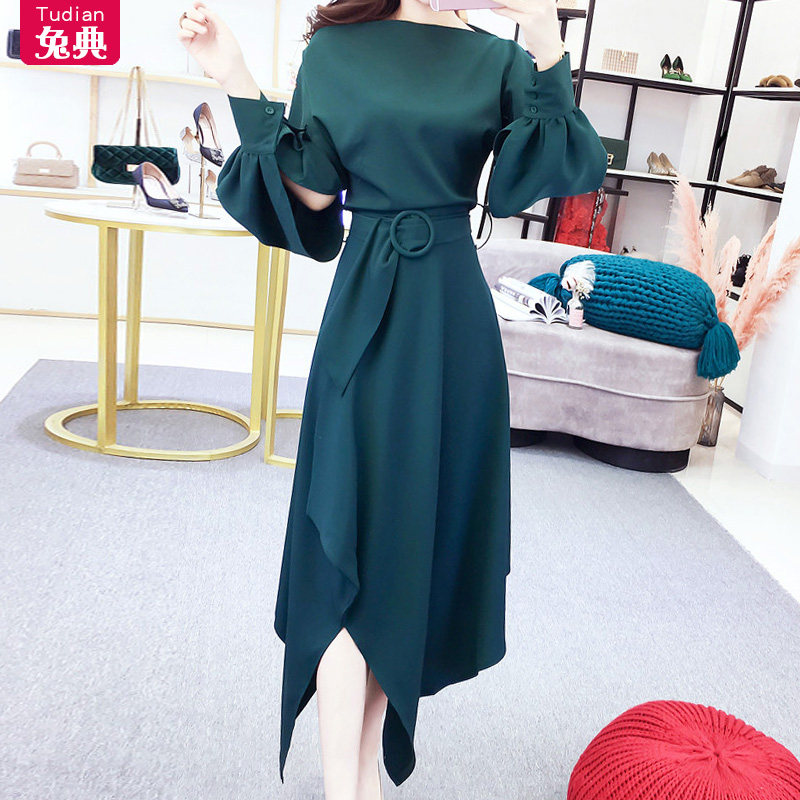 气质晚礼服女名媛2019流行裙子新款灯笼袖显瘦很仙的连衣裙长裙夏|ruв категории Женская одежда, платье - от Buy2taobao.com для оказания профессиональной услуги покупки агента Taobao