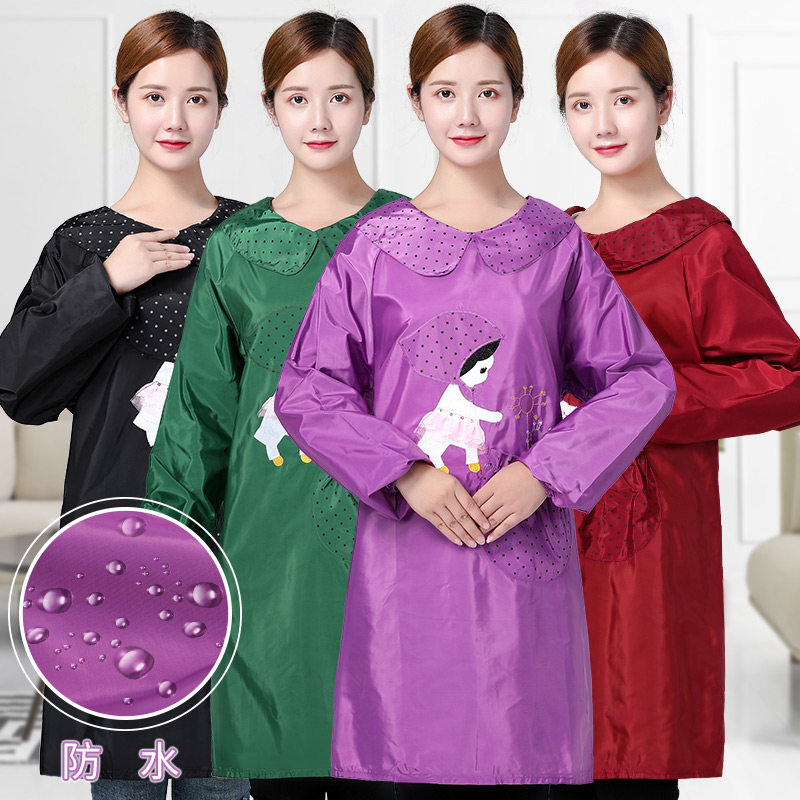 厨房围裙长袖防水防油冬季时尚家用可爱罩衣大人女男反穿衣工作服,家庭/个人清洁工具,围裙,淘宝优惠券,粉丝福利购,淘宝优惠卷