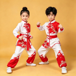 儿童武术服2026新款中国风少儿练功服男女童表演服太极演出服装