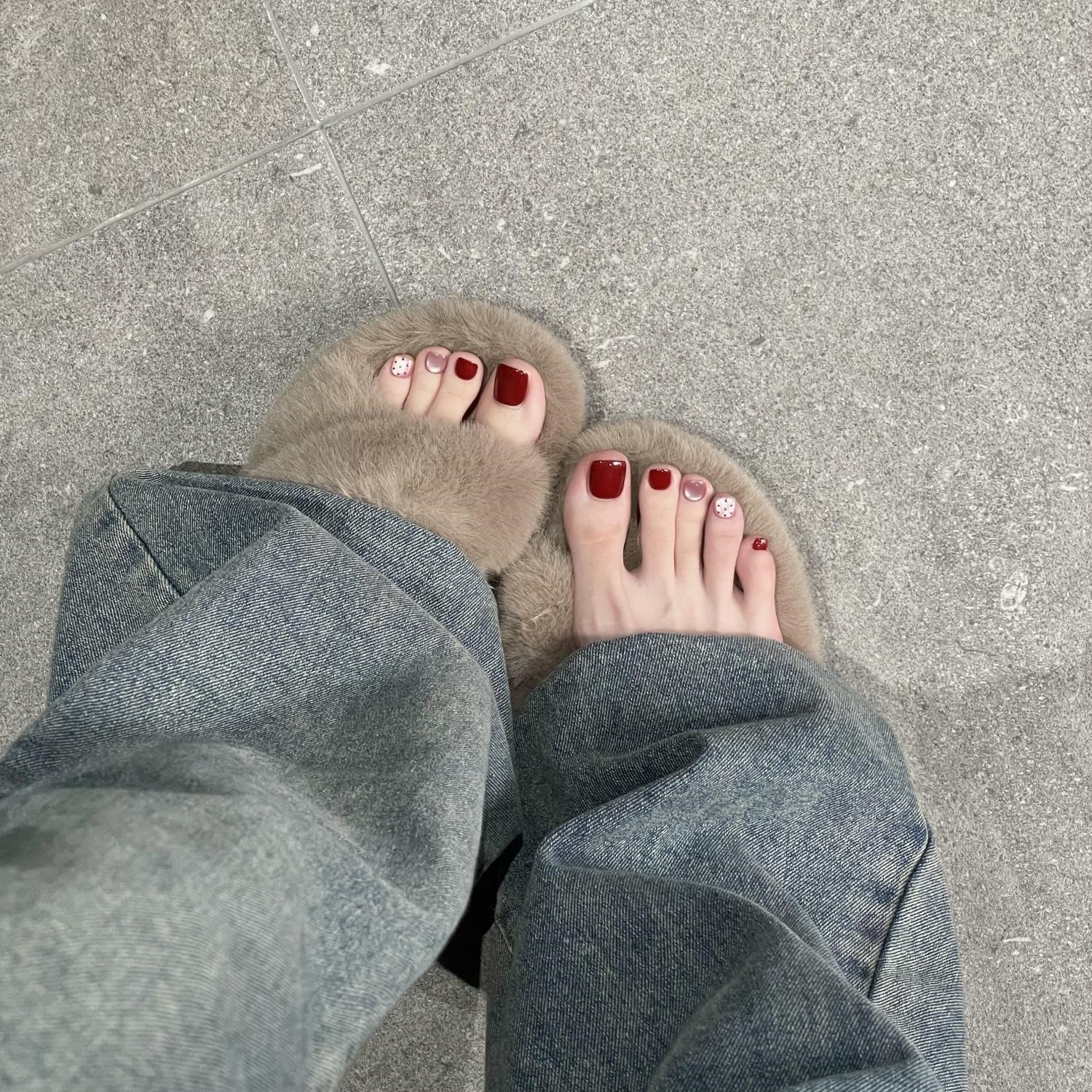 新年脚指甲贴片红色红宝石猫眼可拆卸式美脚甲片美甲贴片穿戴甲脚,彩妆/香水/美妆工具,穿戴甲/甲片,淘宝优惠券,粉丝福利购,淘宝优惠卷