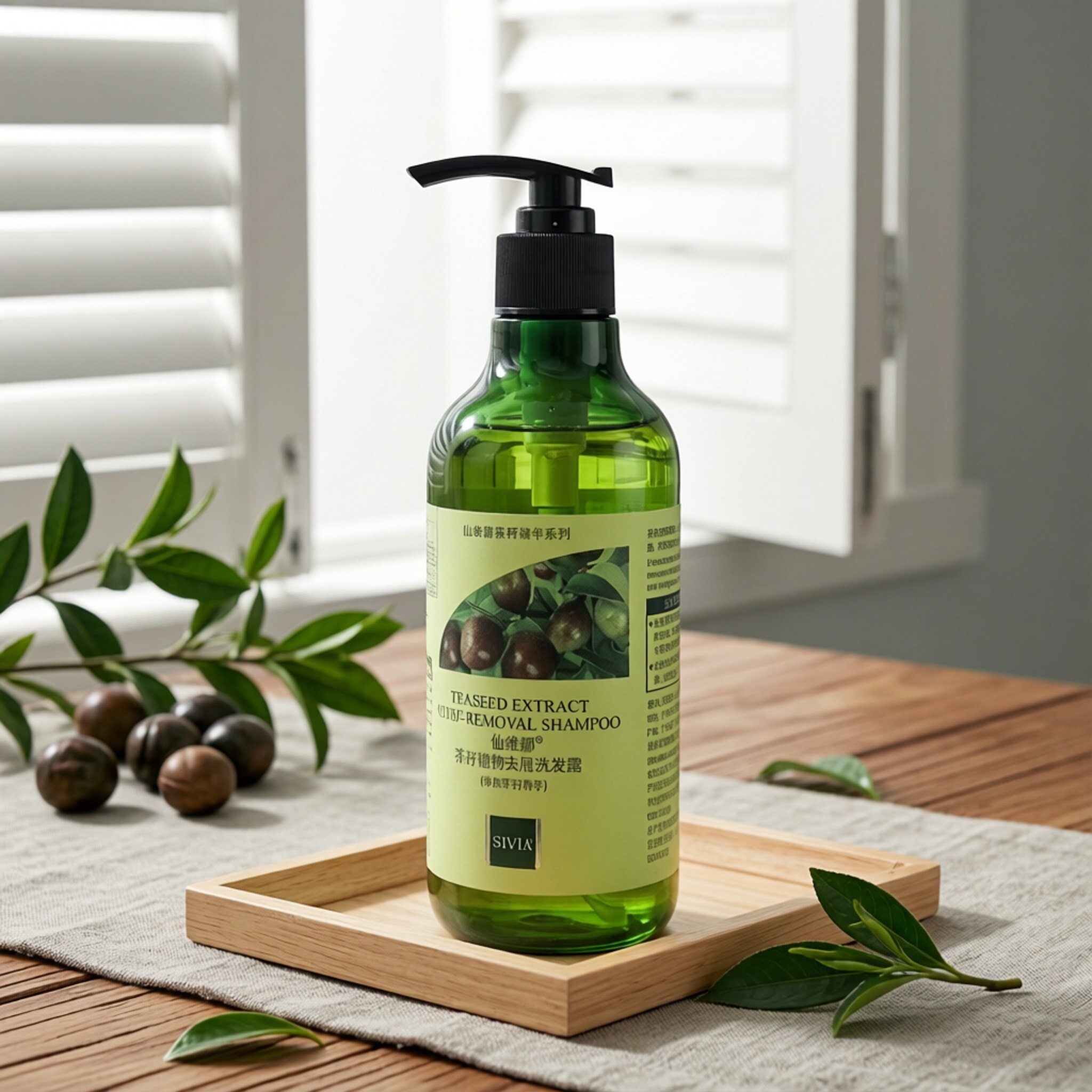 仙维娜洗发露橄榄洗发水去屑柔顺茶籽植物洗头学生男女小瓶350ml