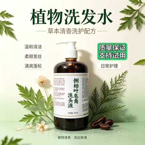 植物侧柏叶洗发水养护型控油去屑