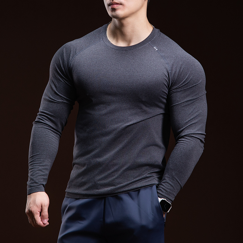 BARBRO新款美式长袖t恤男士健身