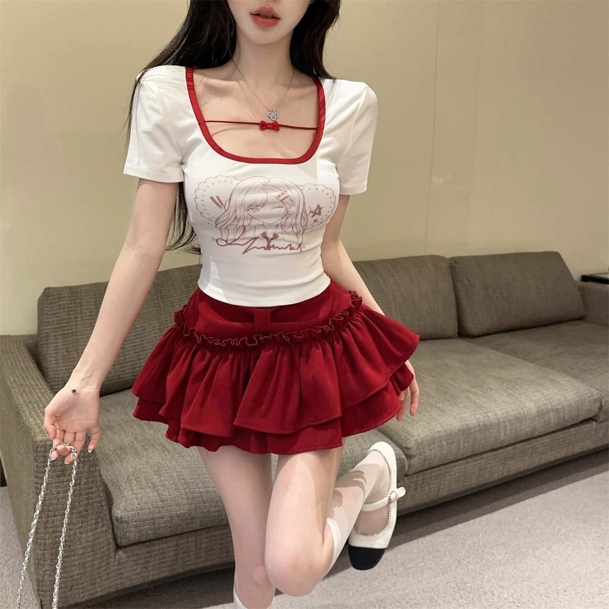 2025夏季新款高腰蓬蓬裙半身裙