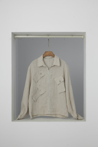 Ouc Fii 26ss Linen Cargo Jacket雨露麻肩章夹克