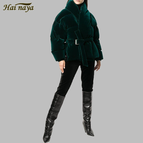 hainaya时尚高雅保暖短款羽绒服