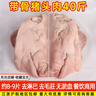 猪脑袋带骨猪头壳子猪头肉烹饪方便江浙沪皖A原色免剁速冻猪脸皮