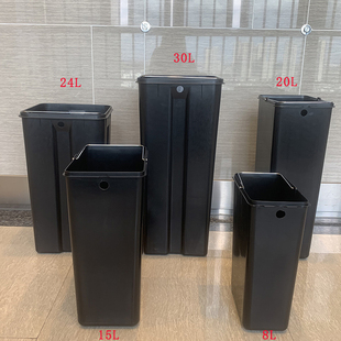 塑料垃圾桶内胆户外桶垃圾箱商用加厚方形黑色烟灰桶酒店桶大内桶