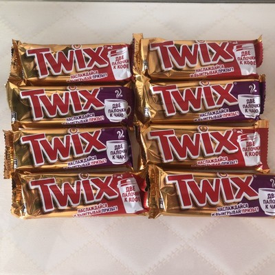 俄罗斯巧克力棒TWIX焦糖夹心55克临期