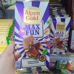 俄罗斯跳跳糖热带水果爆米花软糖饼干味巧克力150克