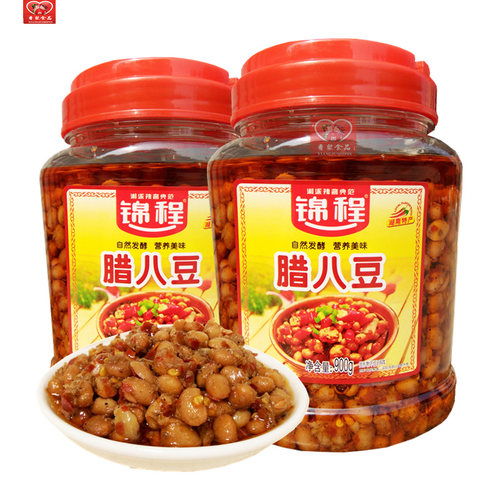 湖南特产腊八豆香辣下饭菜豆豉酱